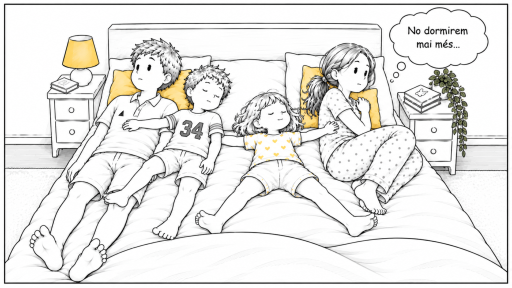 dormir amb nens, etapes infantils, còmic criança
